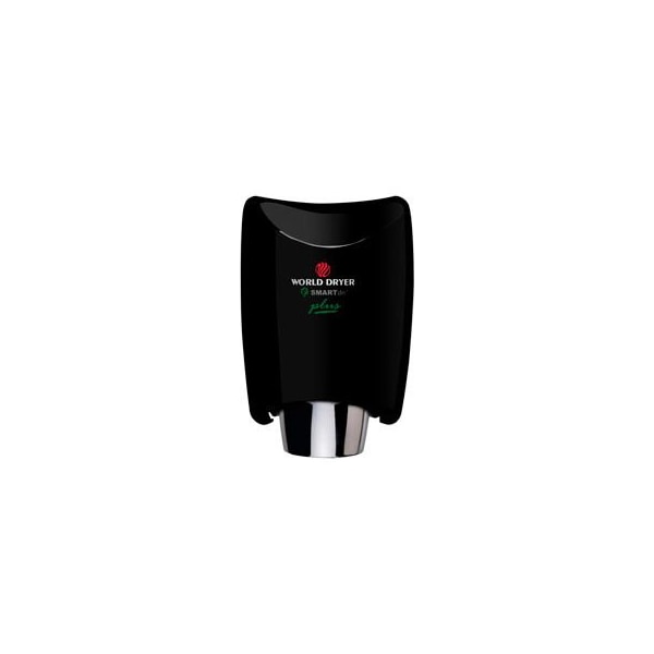 World Dryer World Dryer SMARTdri Plus Automatic Hand Dryer, Black Aluminum, 208/240V K4162P2 Zoro
